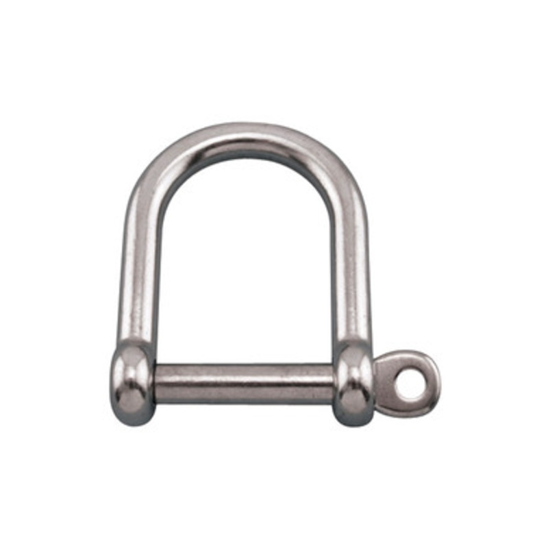 Suncor 3/8 Wide D Shackle 316 stainless with Screw Pin