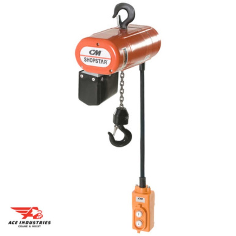 CM ShopStar 250 lb. Electric Hoist - 16 fpm, Contactor in Pendant
