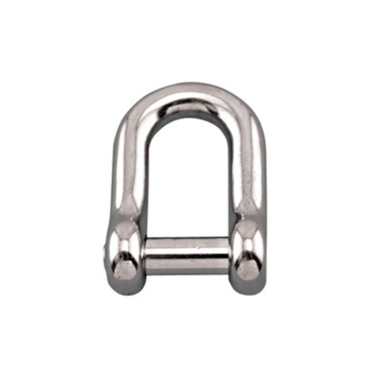 Suncor  - 1/4 Straight D Shackle 316 stainless with No Snag Pin
