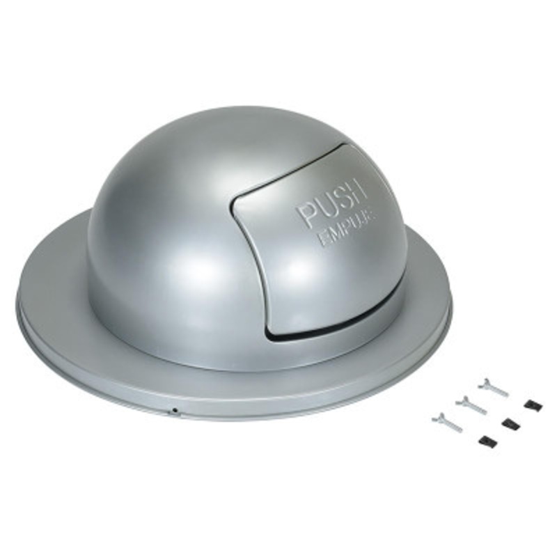 Waste Disposal Top for 55 Gallon Drums, 3 Pack, Zinc Plated, Gray