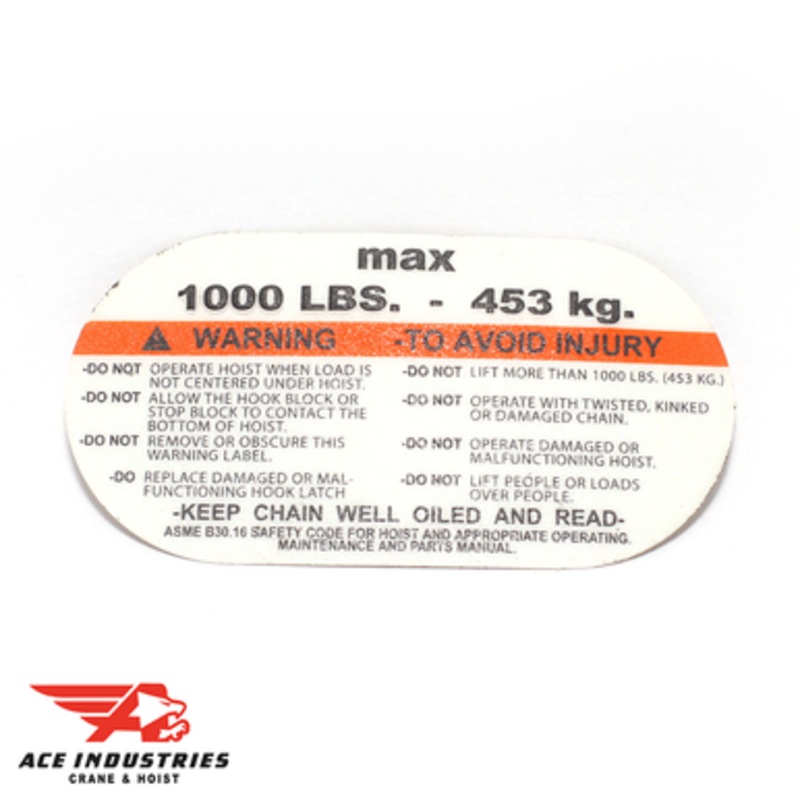 CM Capacity 600# Plate, 20884
