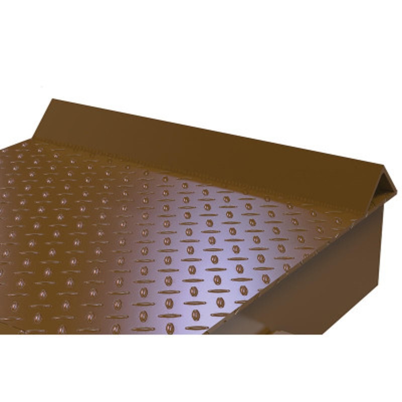 Wheel Riser, With Roll Off Guard, 72 x 24 x 12in, 40,000lb, Brn