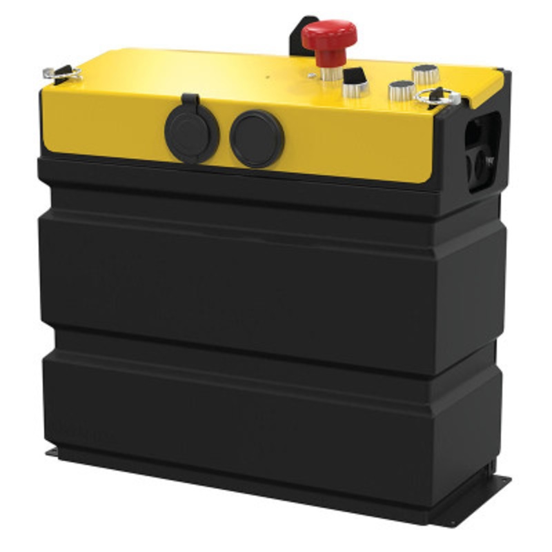 12 Volt DC Power Unit With Charger For Long Deck Cart