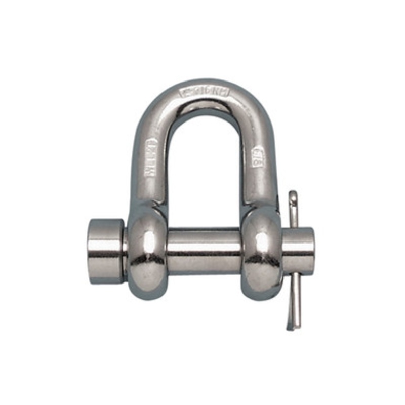 Suncor 1/4 Round Pin Chain Shackle 316-NM Stainless Steel with Oversize Round Pin