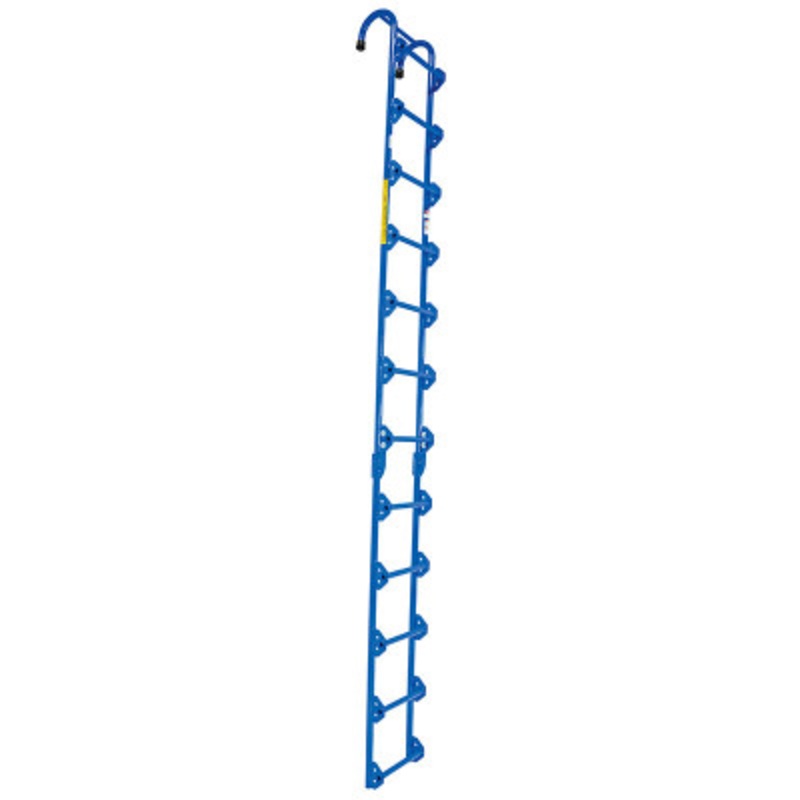 12 Foot Ladder, Steel Tank Access, 300 lb., Blue