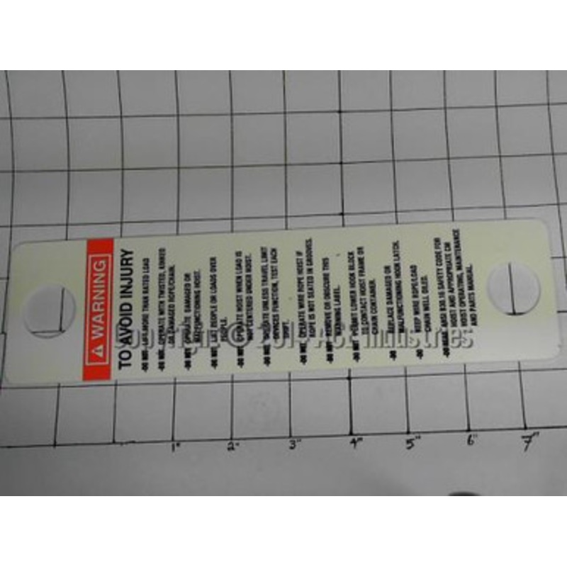 CM Warning Label 81704