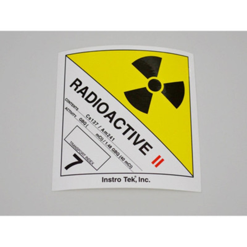 Yellow II Transport Label for Nuclear Gauge Case (2/Pk)