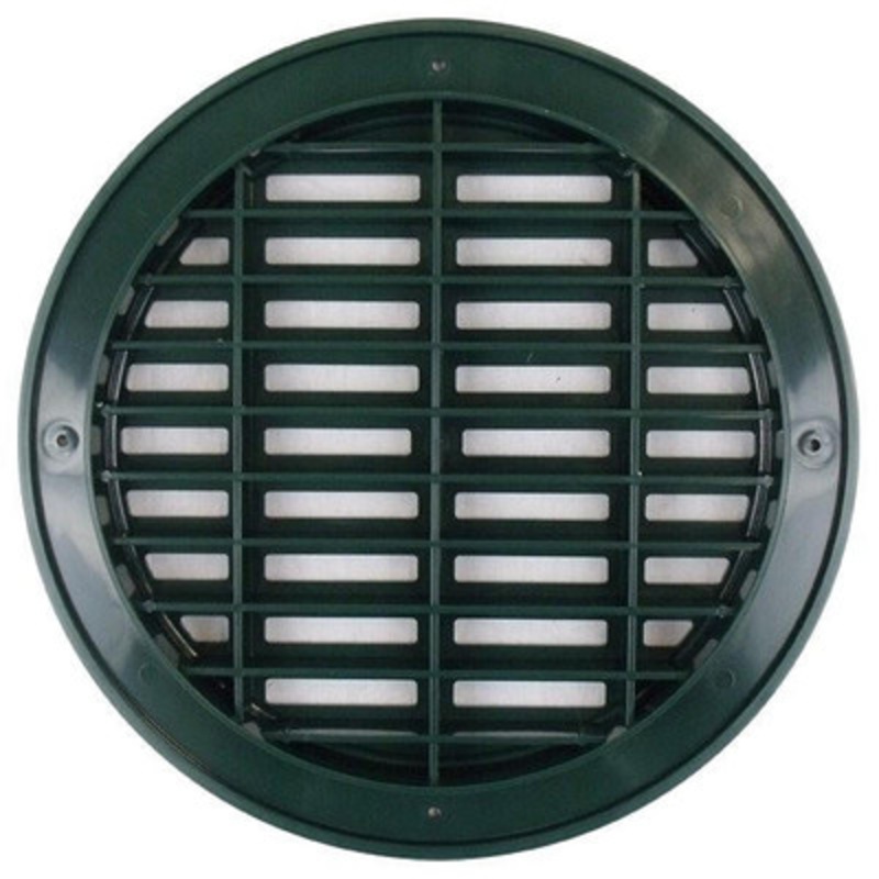 12in Grate For Corrugated Pipe, Black