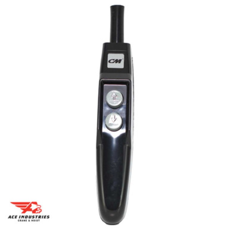 CM Pendant Station 2 button, Single Speed, Black - 36900