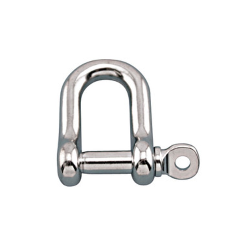 Suncor  - 3/8 Straight D Shackle 316 stainless with Screw Pin