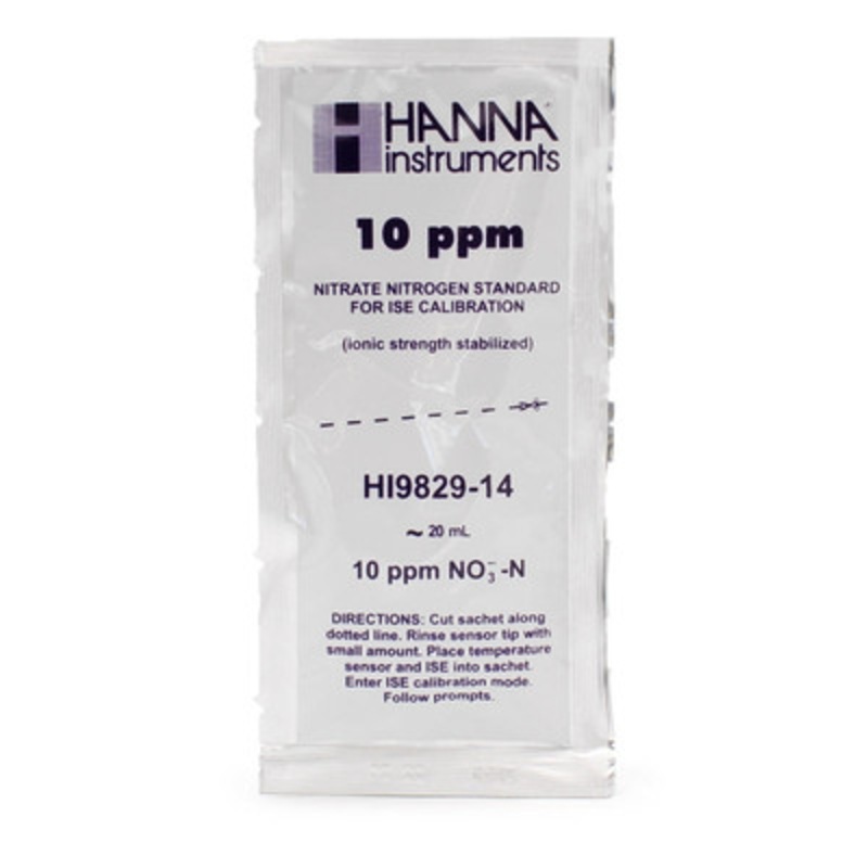 10 ppm Nitrate Stand (as N) Sachets for HI9829 (25 x 25 mL)