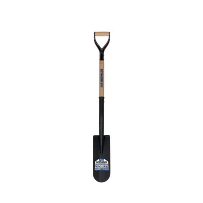14 Gauge 14in Closed Back Drain Spade, 30in D-Grip Handle