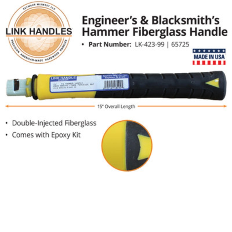 14in Engineer's Hammer Fiberglass Handle, With Epoxy