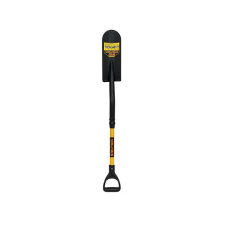 14in Drain Spade, Front Turn Step Closed Back, 30in Handle
