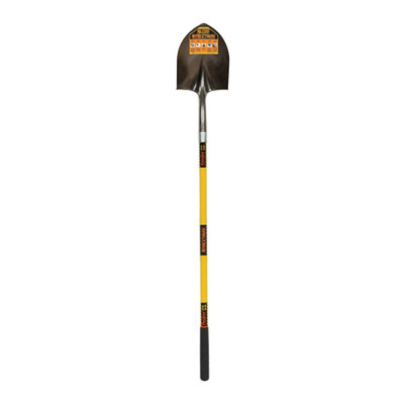 #2 Round Point, Rear Roll Step Shovel, 48in Yellow Handle