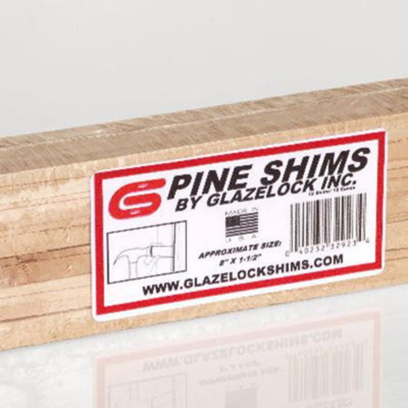 Wood Shims, 8 x 1-1/4 x 3/8in (Pack of 84)
