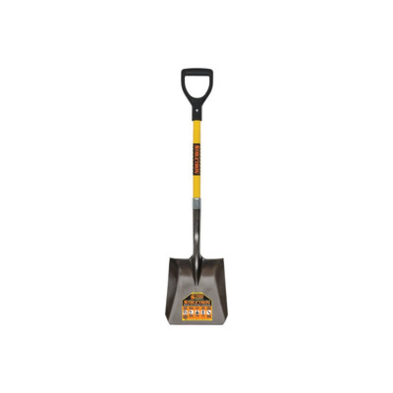 #2 Square Point , Rear Roll Step Shovel, 29in Handle, D-Grip