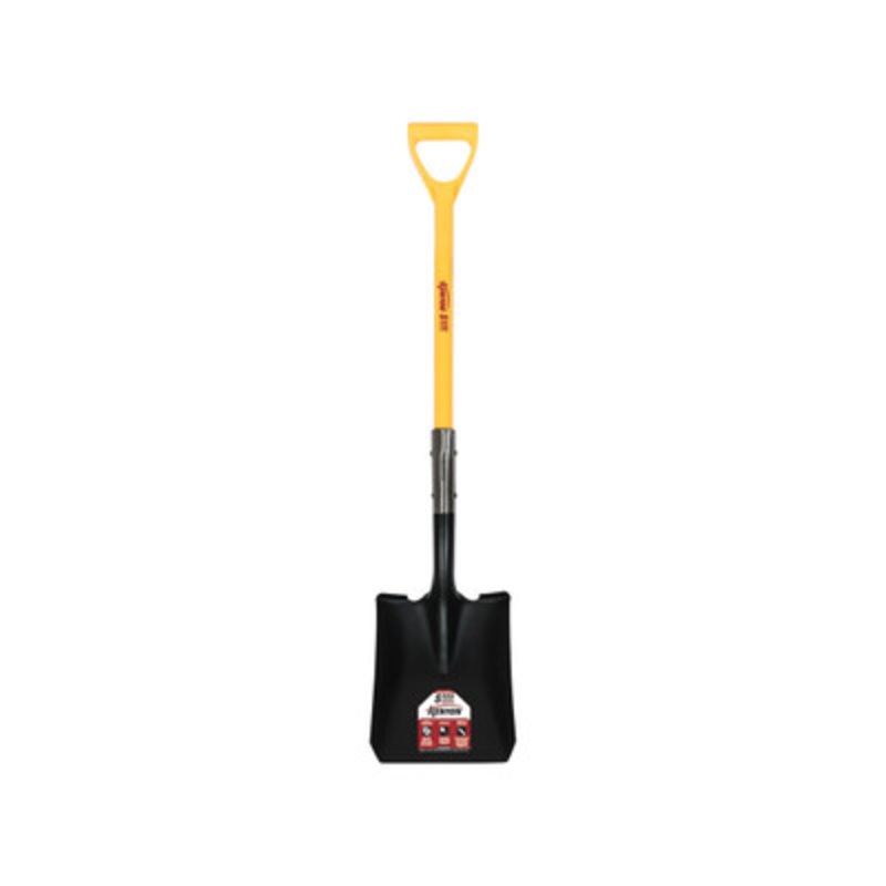 #2 Square Point Shovel, Open Back, 27in Polymer D-Grip Handle