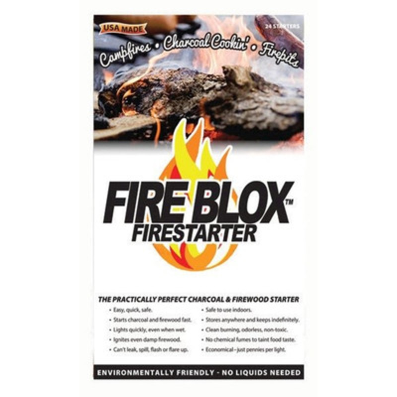 Wood Fiber Fire Starter, Fire Blox, 12 min (24/Pack)