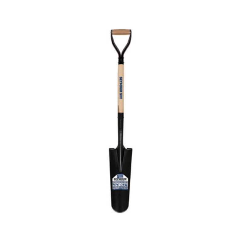 14 Gauge 16in Closed Back Drain Spade, 30in Handle, D-Grip