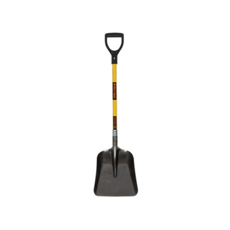 #2 Steel General Purpose Scoop, 29in Yellow Handle, D-Grip