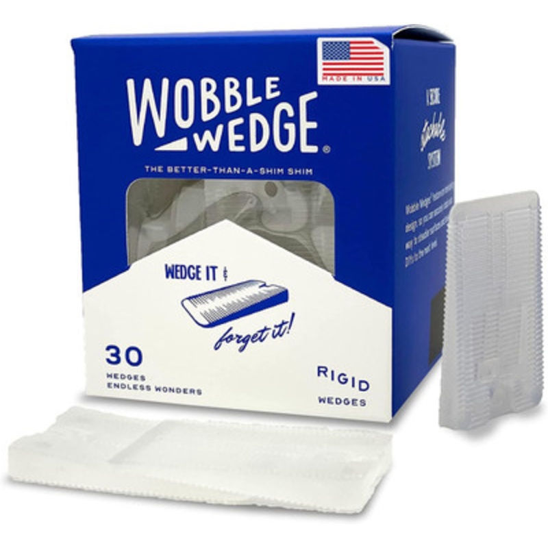 Wobble Wedges 624, Rigid Translucent Plastic Shims (Case of 144)