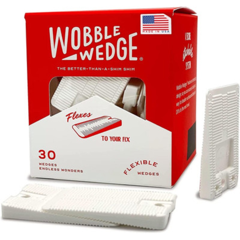 Wobble Wedges Flexible Plastic Shims: 7030, Flexible White (720/Cs)