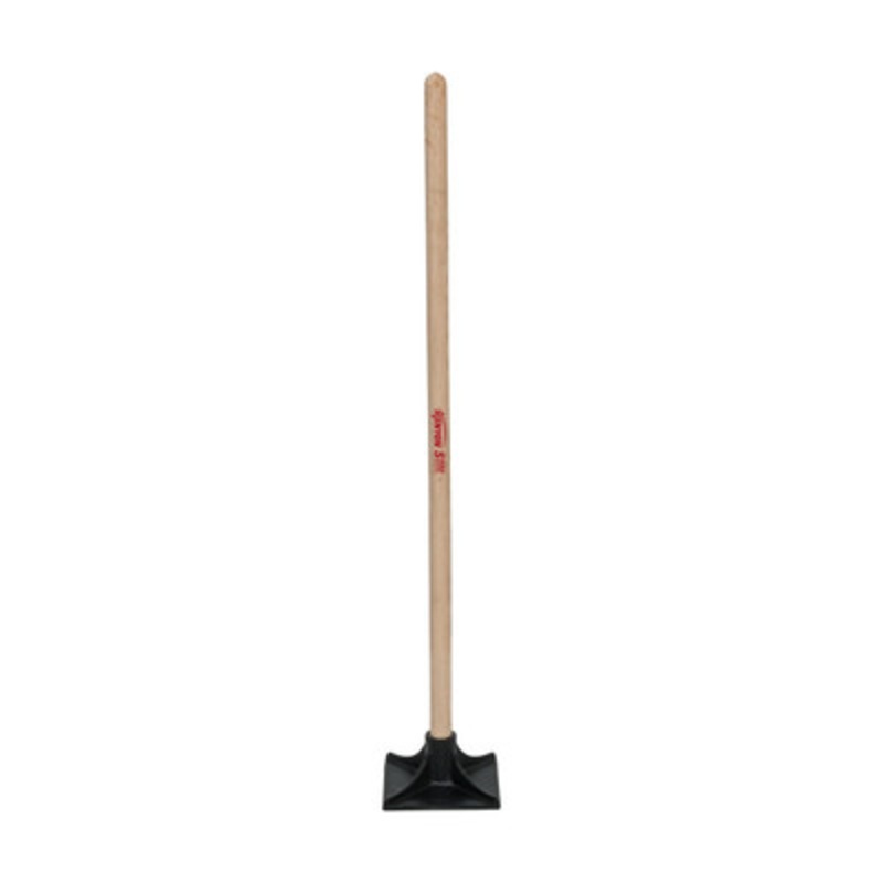 10in x 10in Tamper, Cast Iron Head, 44in Hardwood Handle