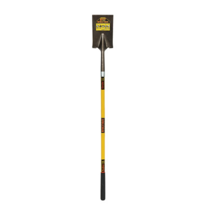 14 Gauge #2 Front Turn Step Garden Spade, 48in Yellow Handle