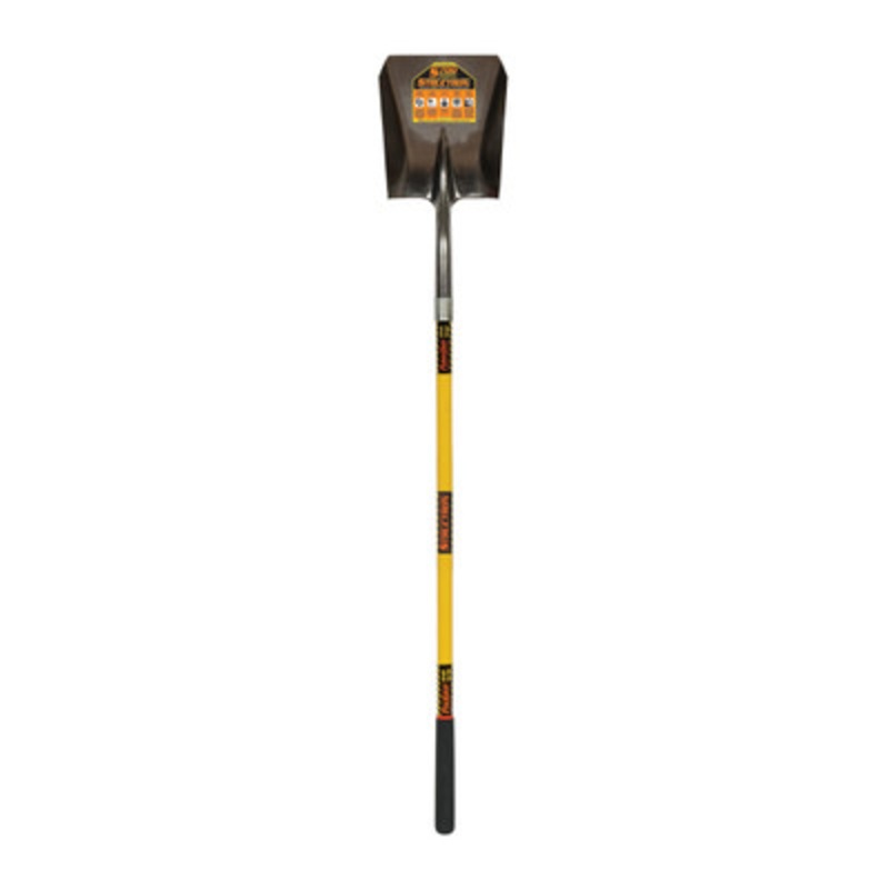 #2 Square Point, Rear Roll Step Shovel, 48in Yellow Handle