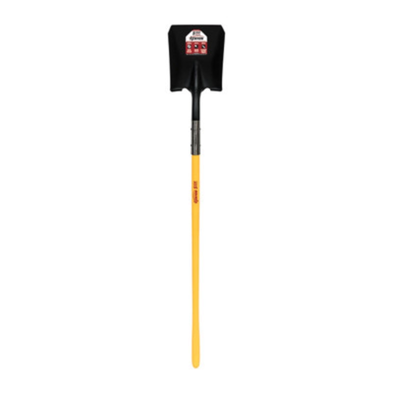 #2 Square Point Shovel, 14 Gauge Double Rivet, 48in Handle