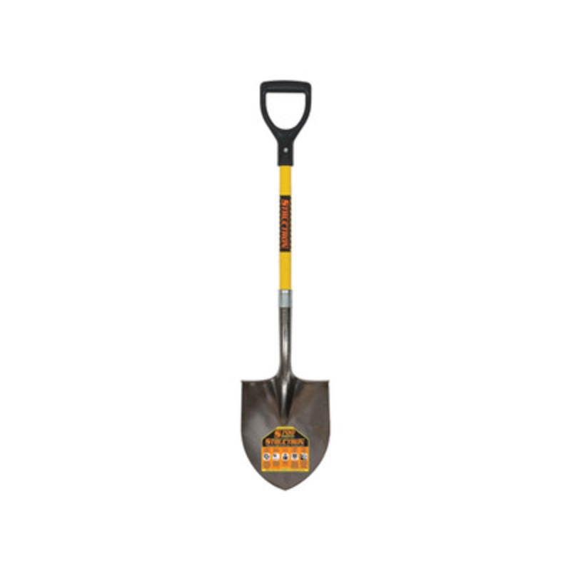 #2 Round Point, Rear Roll Step Shovel, 29in Handle, D-Grip