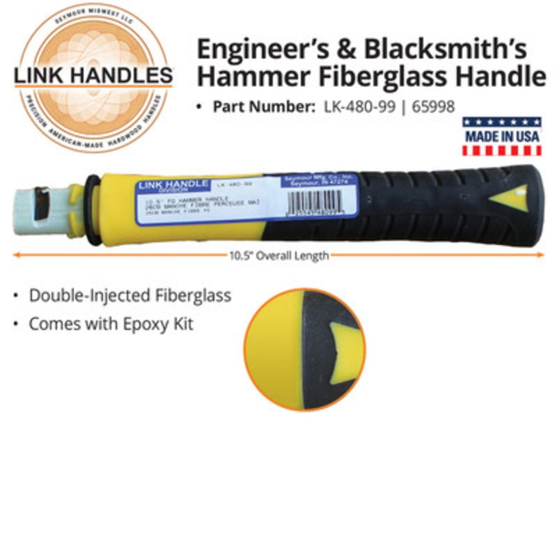 10.5in Hammer Fiberglass Handle, With Epoxy