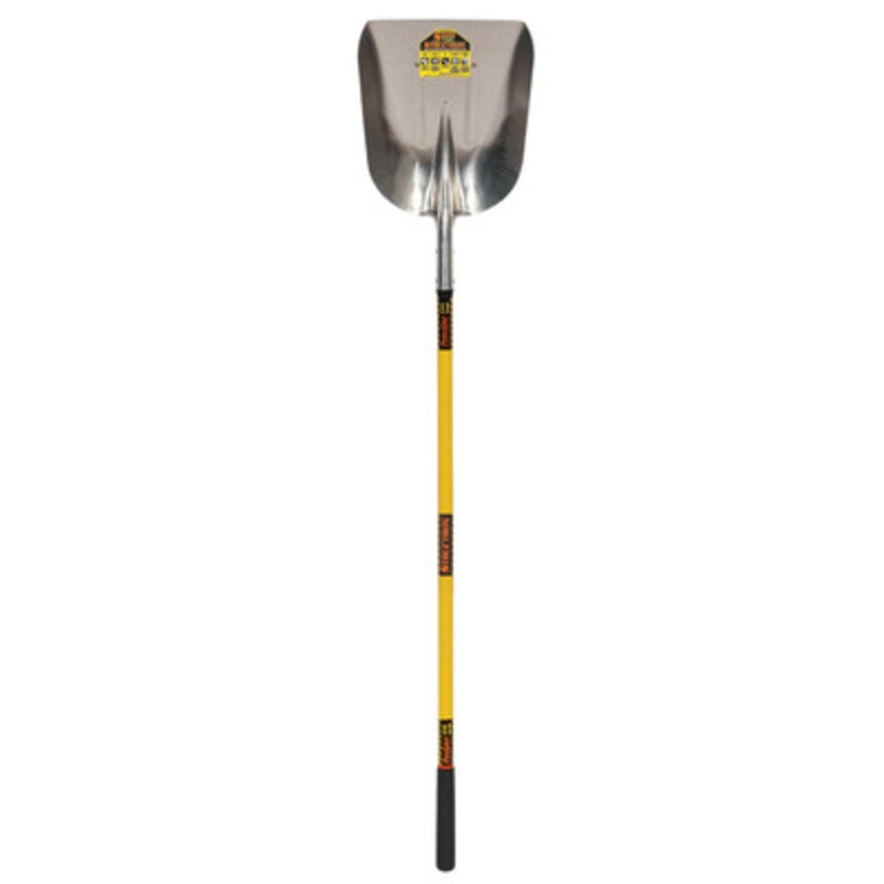 #12 Aluminum Grain Scoop with 51in Yellow Fiberglass Handle