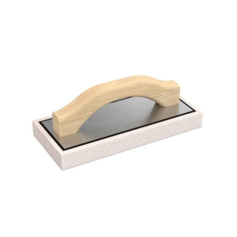 White Foam Float, 9 1/2in x 4in x 1in With Wood Handle