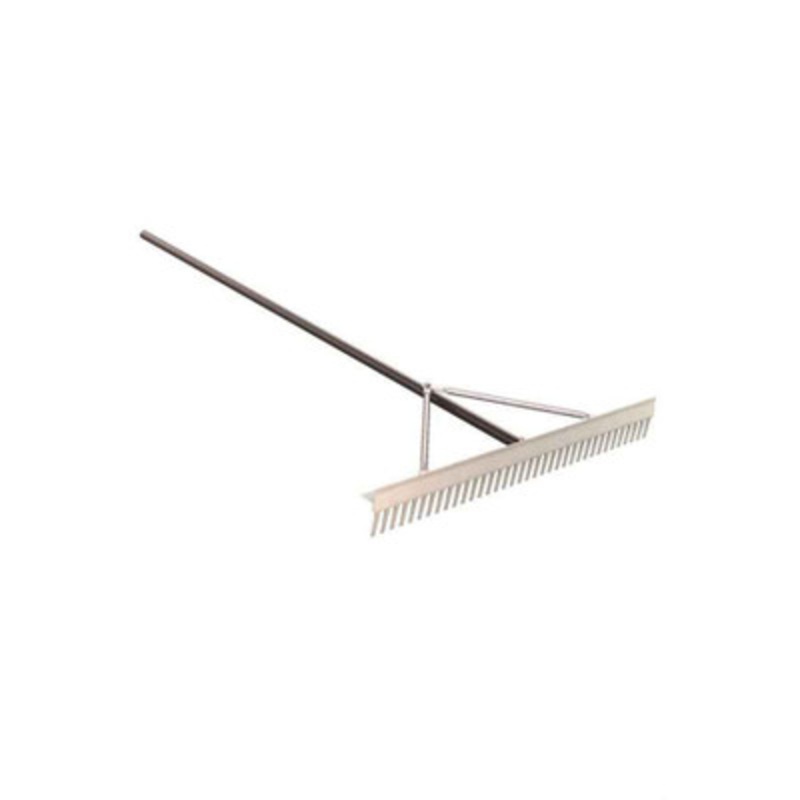Yard Prep Rake, 36in, 72in Aluminum Handle