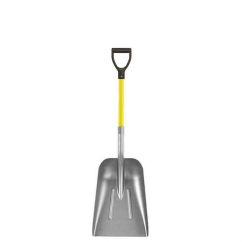 Western Aluminum Scoop, 27in D Fiberglass Handle