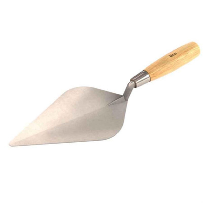 Wide London Trowel, 10in With Wood Handle