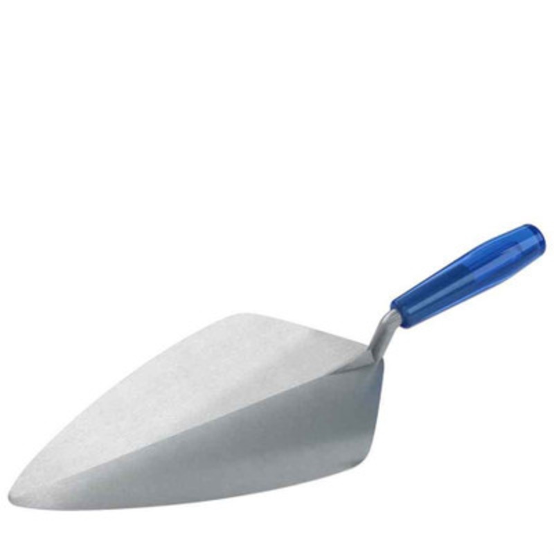 Wide London Forged Steel Brick Trowel, 12in, Plastic Handle