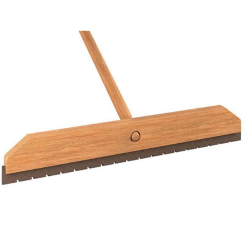 Wood Block Squeegee, 24in Notched