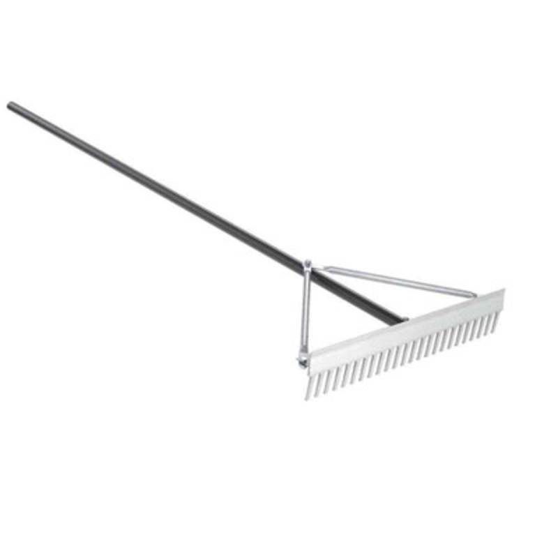 Yard Prep Rake, 24in Wide, 72in Aluminum Handle