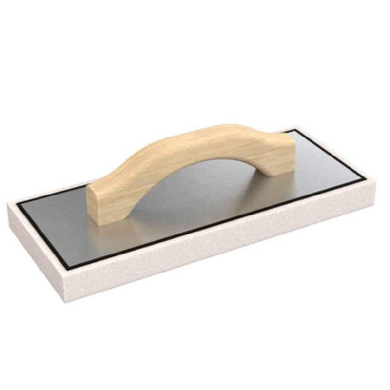 White Foam Float, 12in x 5in x 1in With Wood Handle
