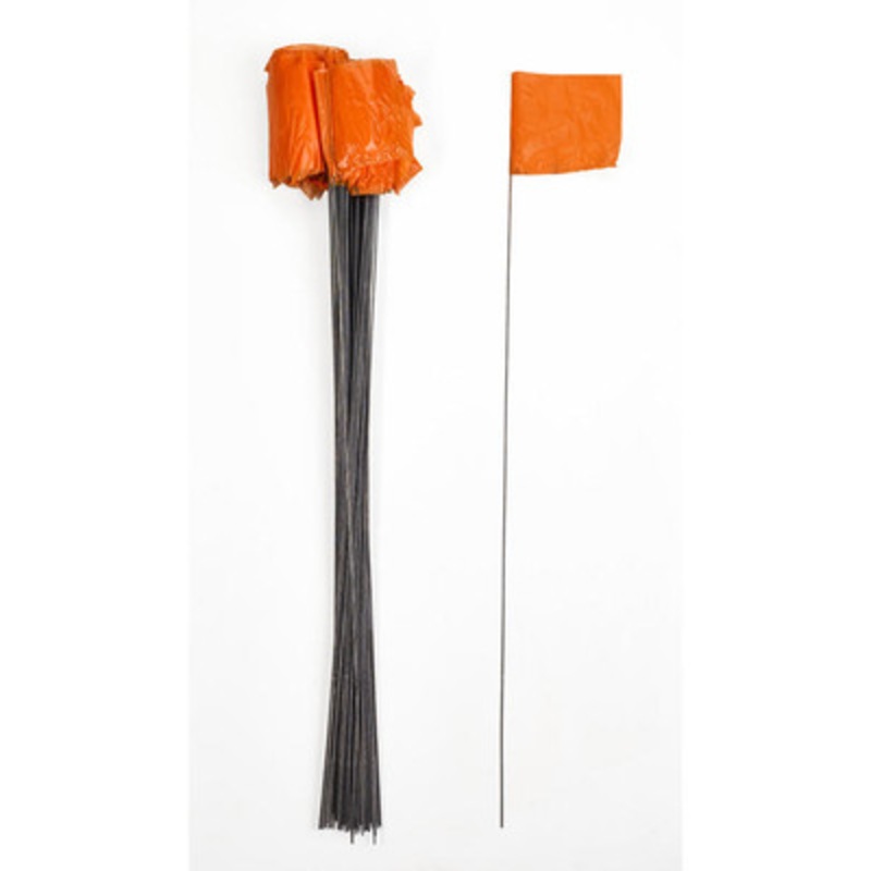 Wire Marking Flags, 4in x 5in x 30in, Orange (1000/Box)