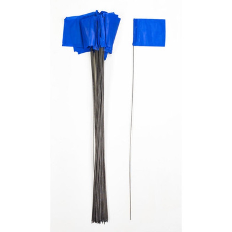 Wire Marking Flags, 4in x 5in x 30in, Blue (1000/Box)
