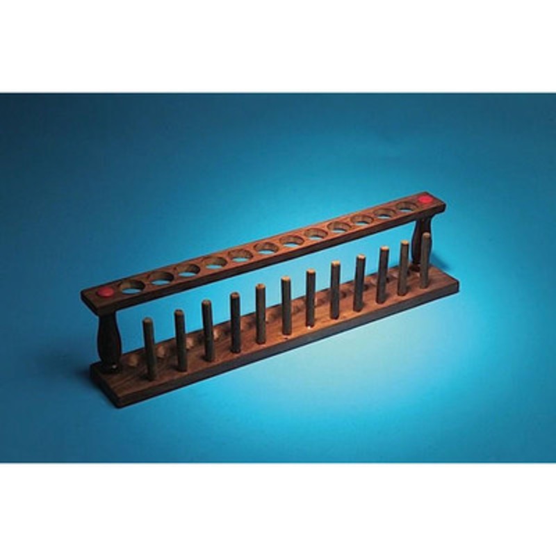 Wooden Test Tube Rack, 12-Tube