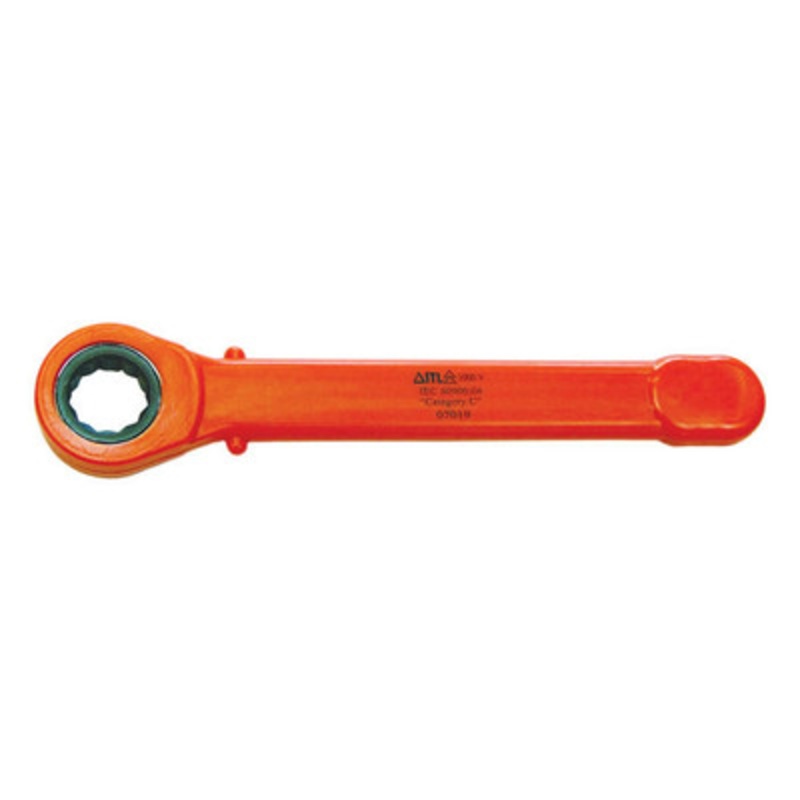 1000V Insulated Ratcheting Box Wrench, 3/4in