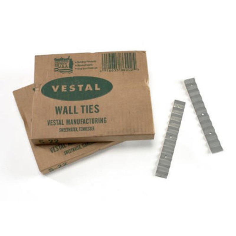 Wall Ties, 26 Gauge, 7/8in x 6 3/8in (500/Box)