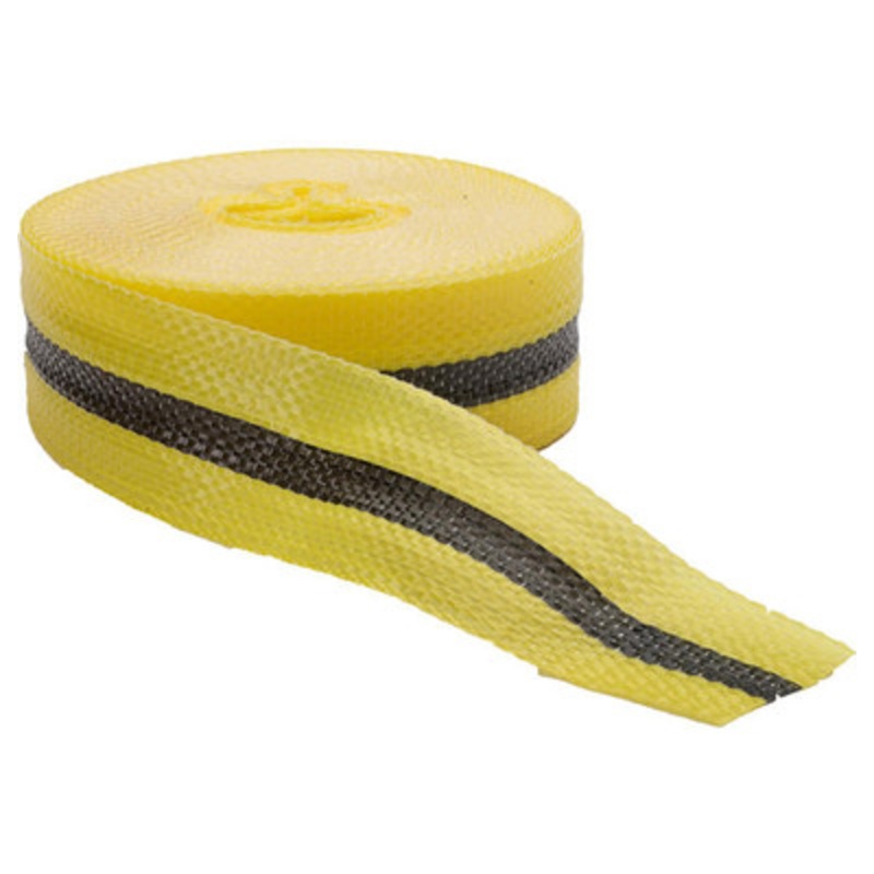 Woven Barricade Tape, 50yds x 2in, Black On Yellow (48 Rolls)