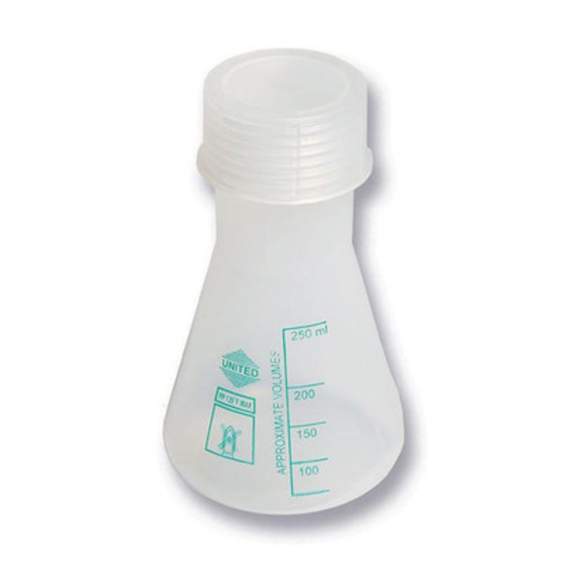 Wide-Mouth Erlenmeyer Flask, PP, 125ml (Pk Of 12)