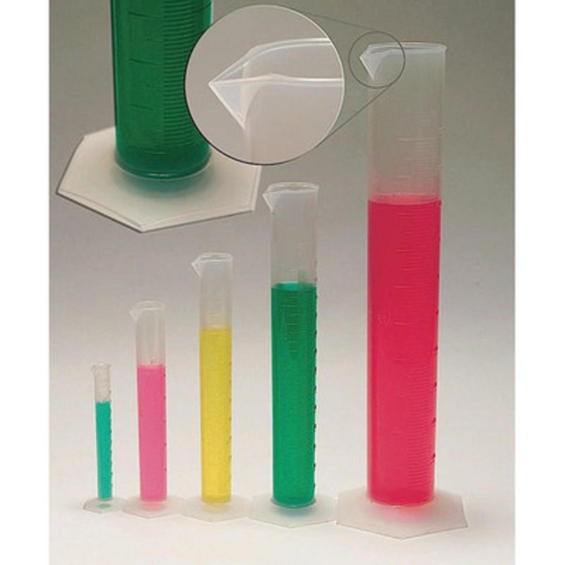 10ml Cylinder: Measuring Cylinder, Hex Base, PP, Pack Of 24